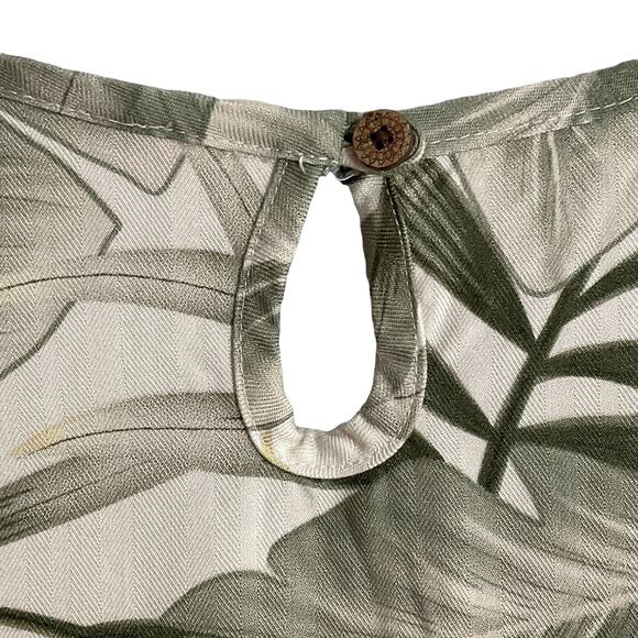 Caribbean Joe Maxi Dress Sheath Column Hawaiian Shirt Jacket Large Fern Tropical - Picture 9 of 15